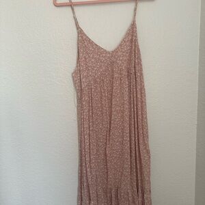 Zenobia Dusty Rose Floral Maxi Dress